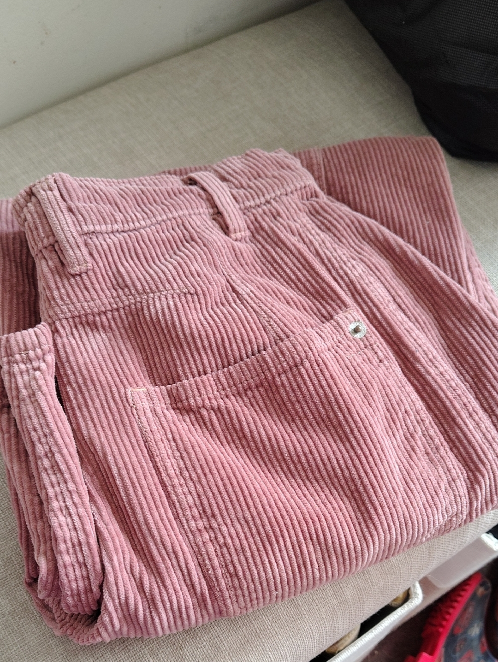 FREE PEOPLE $202 GOOD LUCK CORD BARREL JEANS - Picture 6 of 6